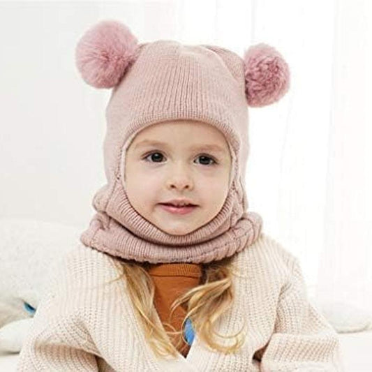 Baby Winter Hat Scarf Set, Unisex Infant Toddler Kids Hat Scarf