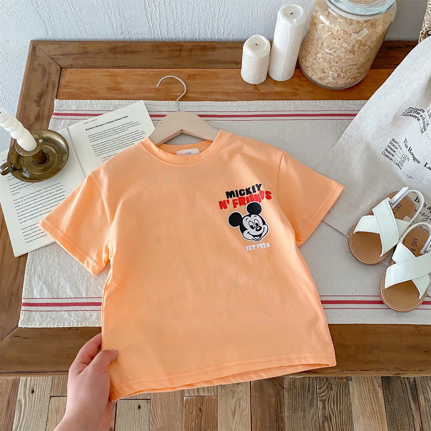 Donald Duck Pattern Boys T-shirt 2024 New Summer Clothing 1-6 Age Children's Wear Tops Short Sleeve Tees Kids Cartoon T Shirts