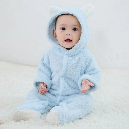 Cute Animal Winter Baby Boys Girls Rompers Fleece Cartoon Jumpsuit